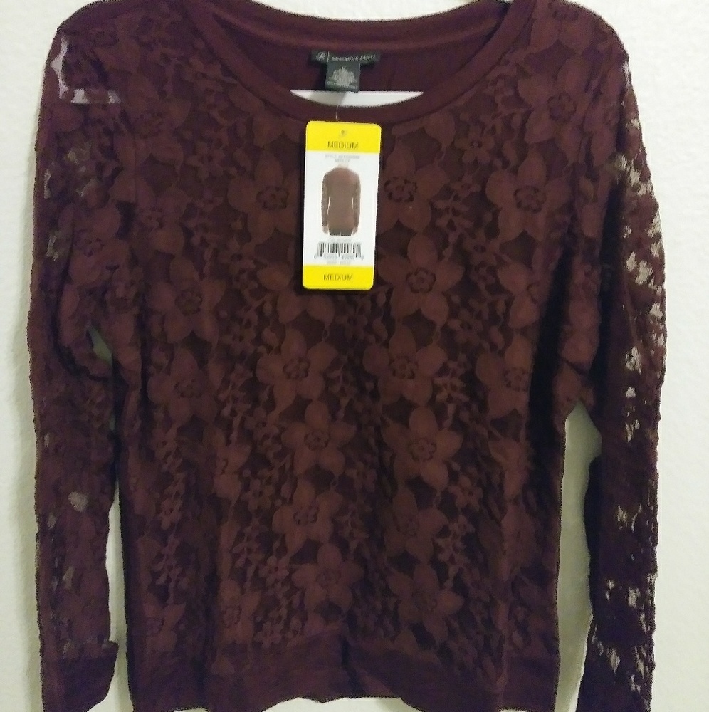 Nwt Lace Sweatshirt/Sweater